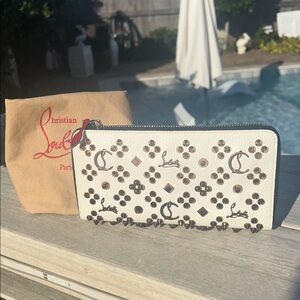 Christian Louboutin Panettone studded zip-around Wallet